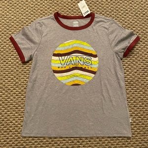 NWT Juniors’ VANS Joyrides Ringer Tee Size Large